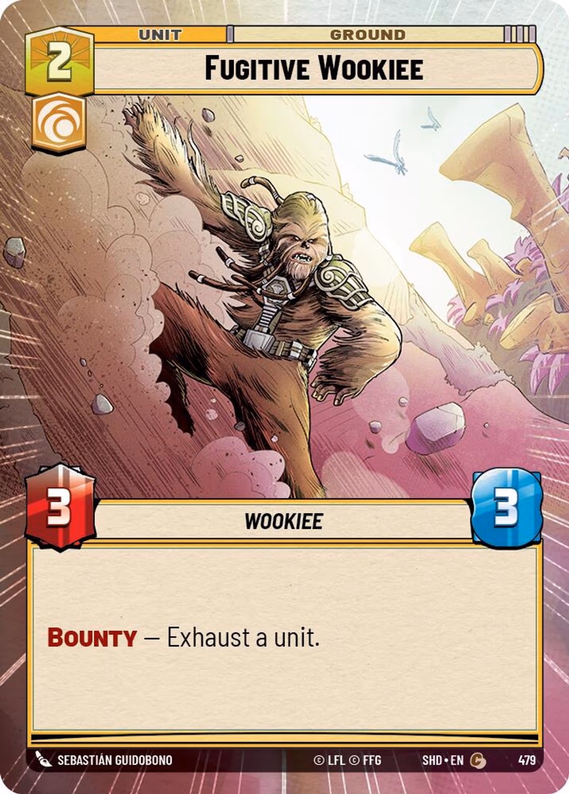 Fugitive Wookiee SHD-479 Hyperspace Star Wars Unlimited card