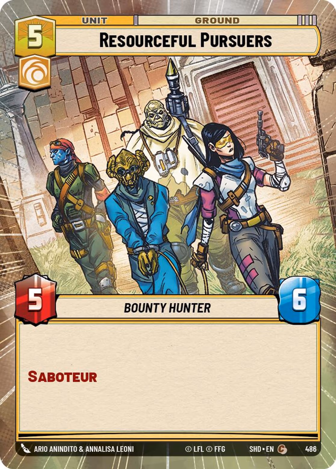 Resourceful Pursuers SHD-486 Hyperspace Star Wars Unlimited card