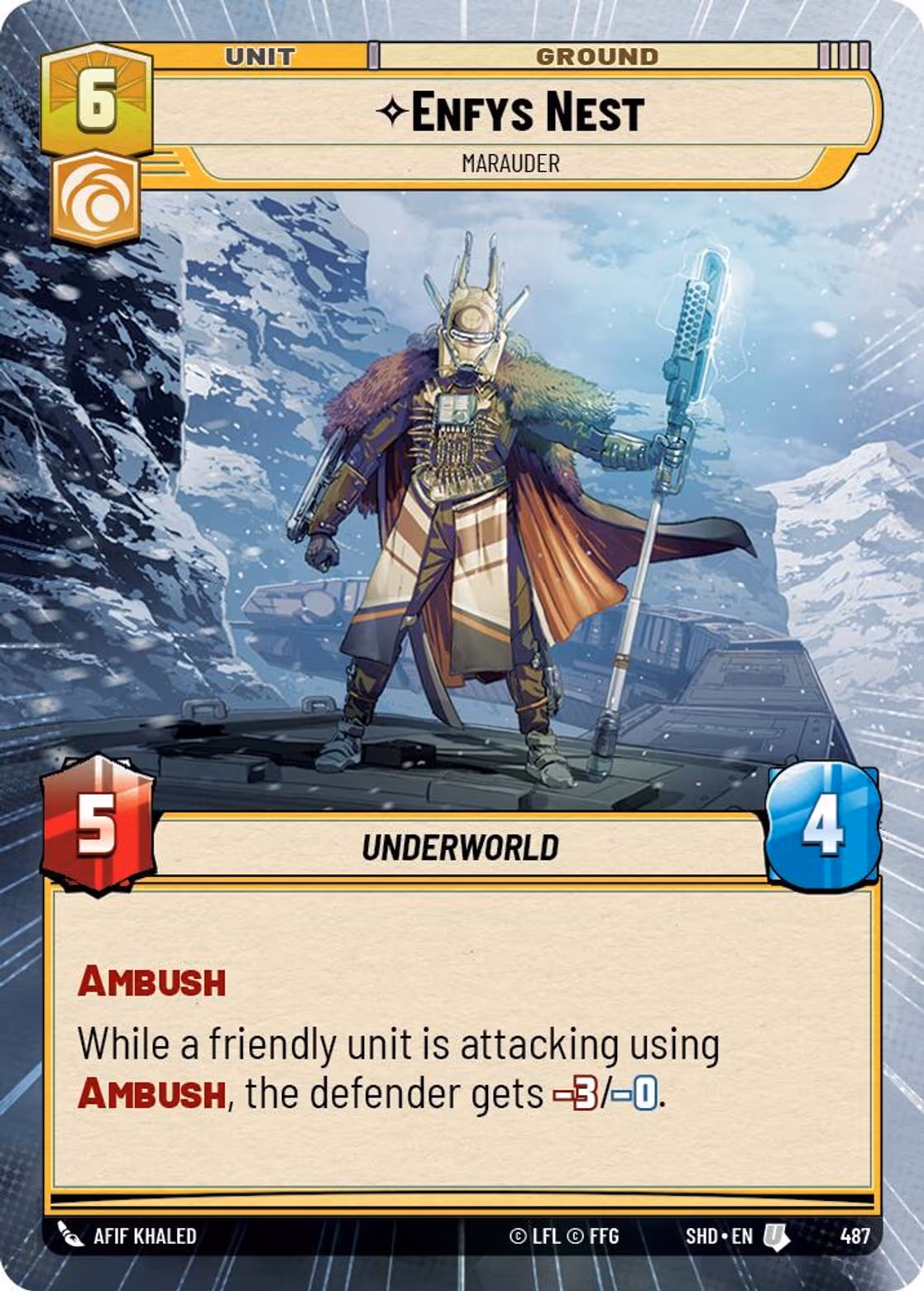 Enfys Nest - Marauder SHD-487 Hyperspace Star Wars Unlimited card
