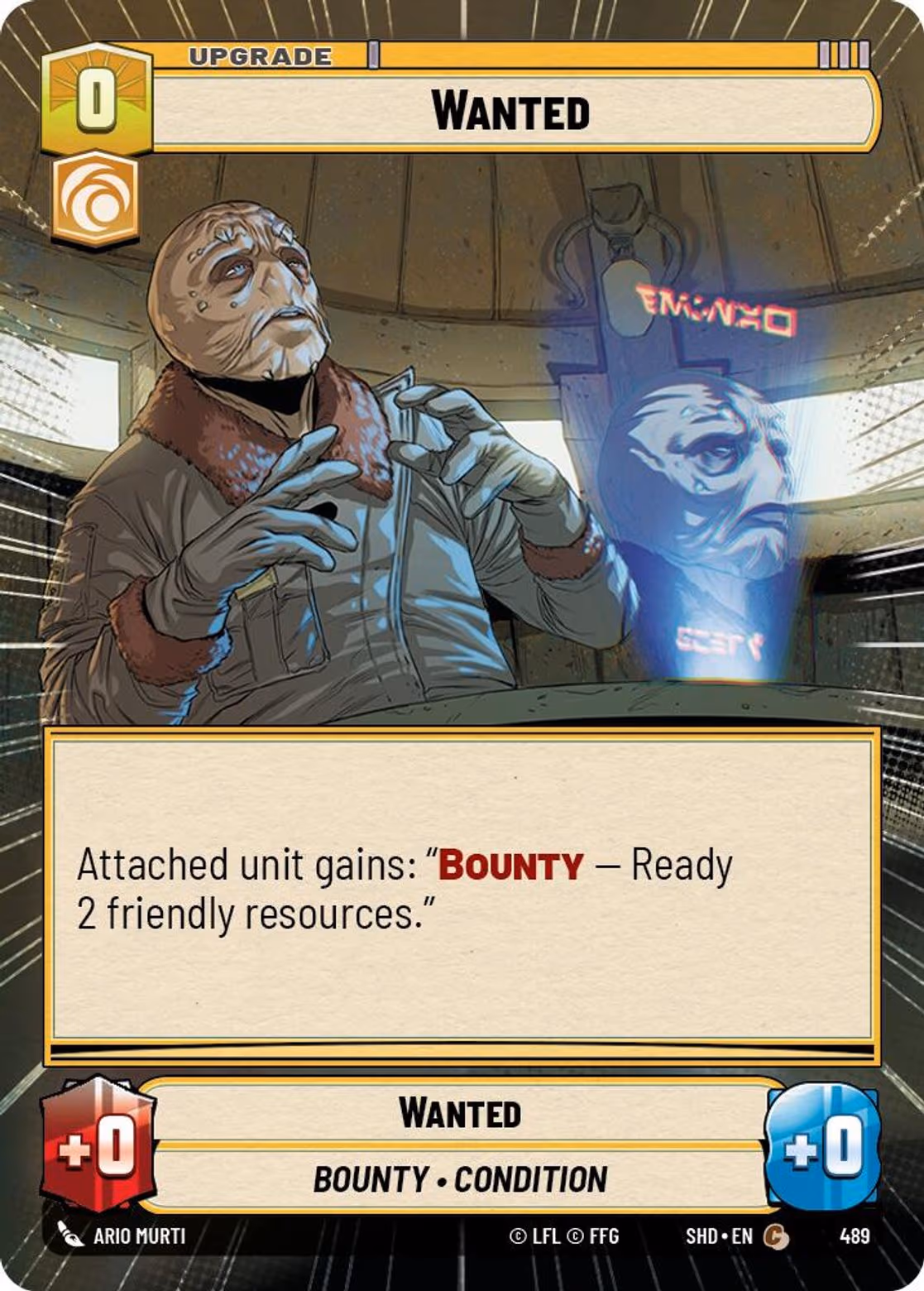 Wanted SHD-489 Hyperspace Star Wars Unlimited card