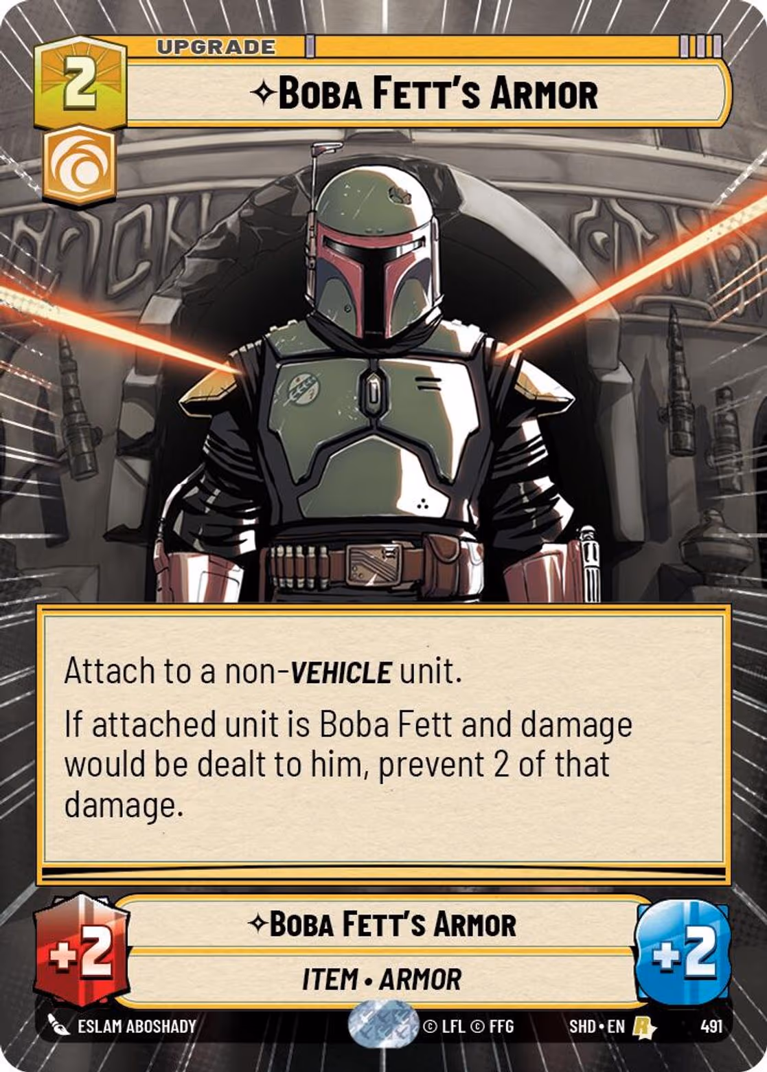 Boba Fett's Armor SHD-491 Hyperspace Star Wars Unlimited card