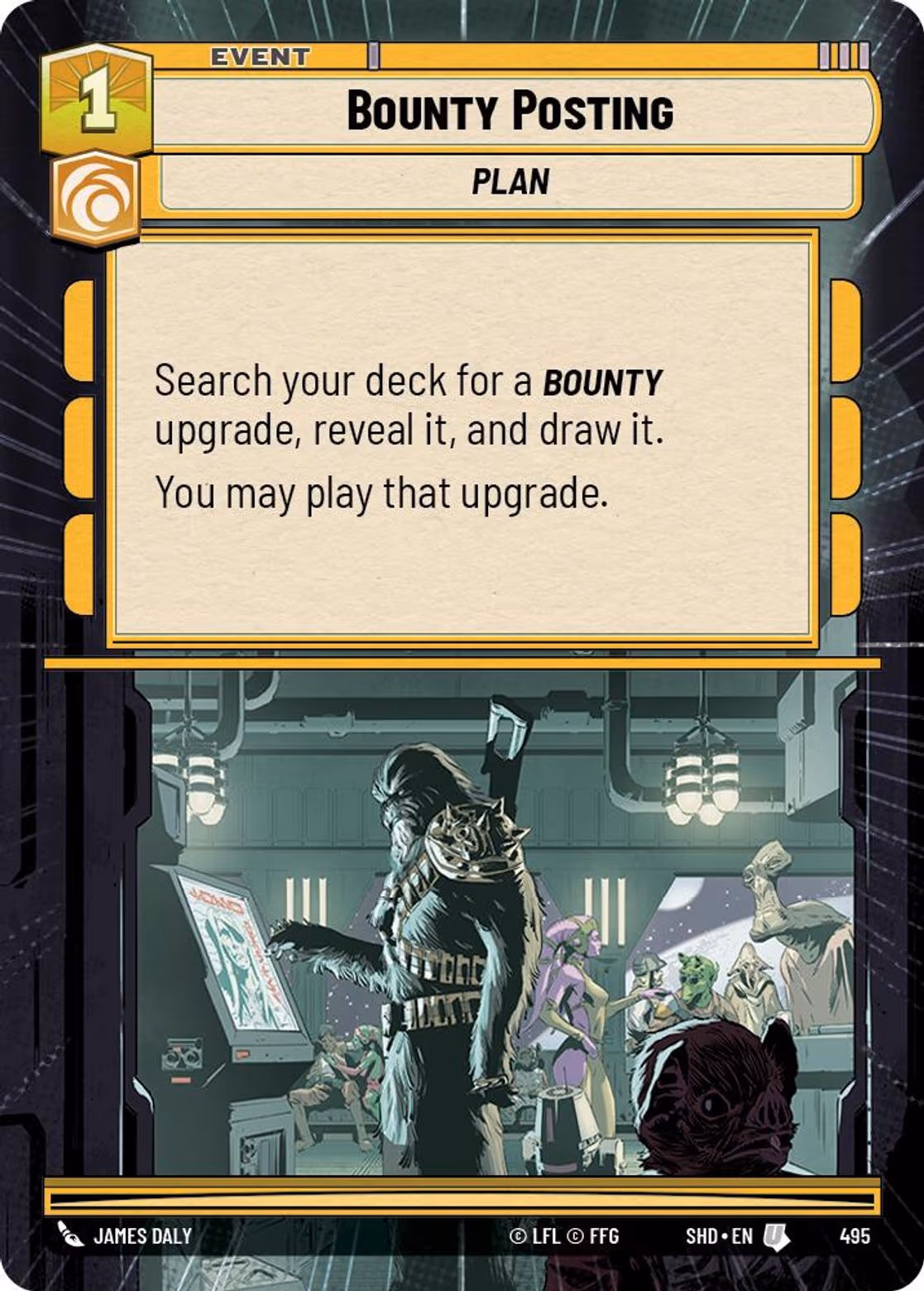 Bounty Posting SHD-495 Hyperspace Star Wars Unlimited card