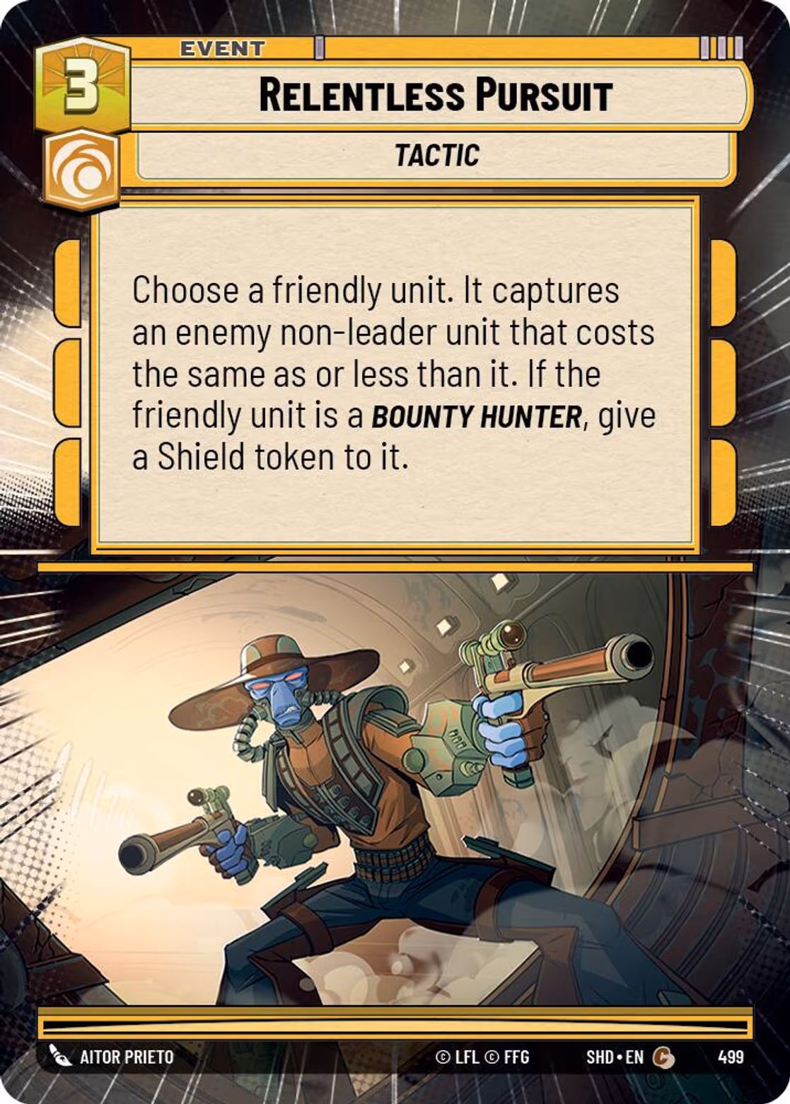 Relentless Pursuit SHD-499 Hyperspace Star Wars Unlimited card