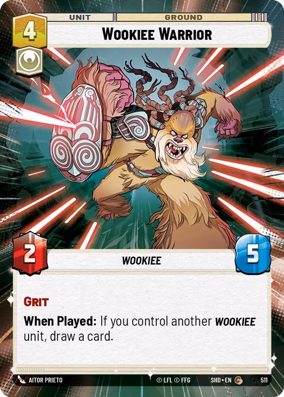 Wookiee Warrior SHD-511 Hyperspace Star Wars Unlimited card