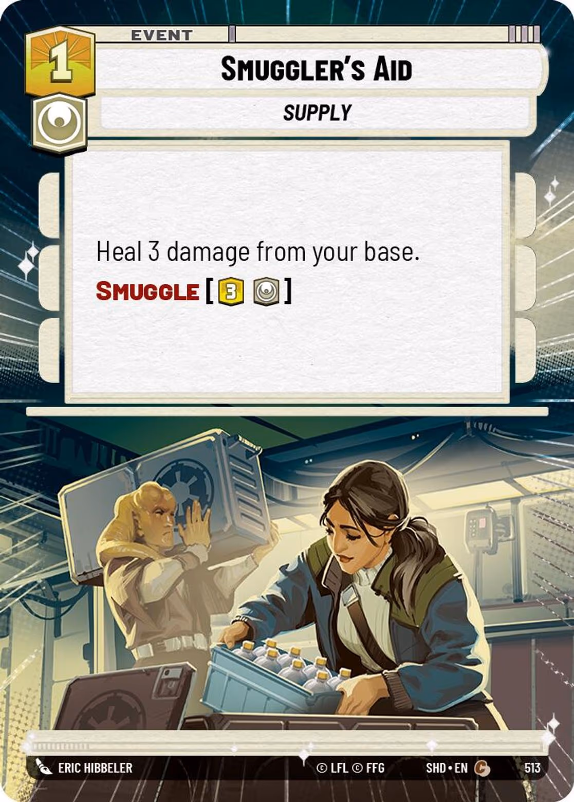 Smuggler's Aid SHD-513 Hyperspace Star Wars Unlimited card