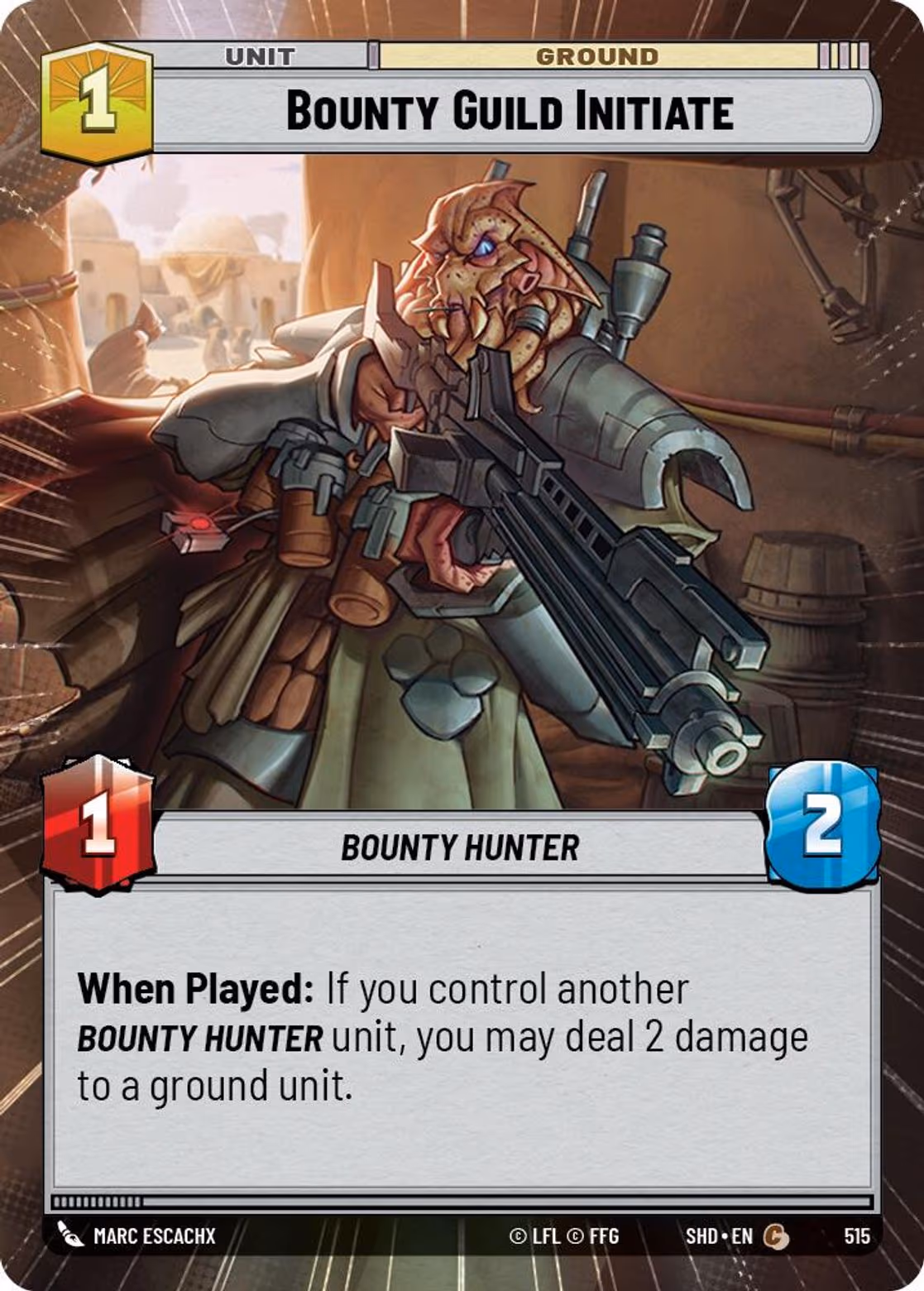 Bounty Guild Initiate SHD-515 Hyperspace Star Wars Unlimited card