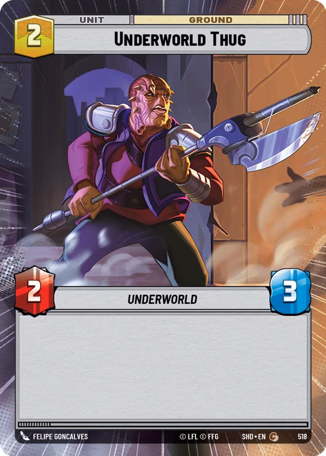 Underworld Thug SHD-518 Hyperspace Star Wars Unlimited card