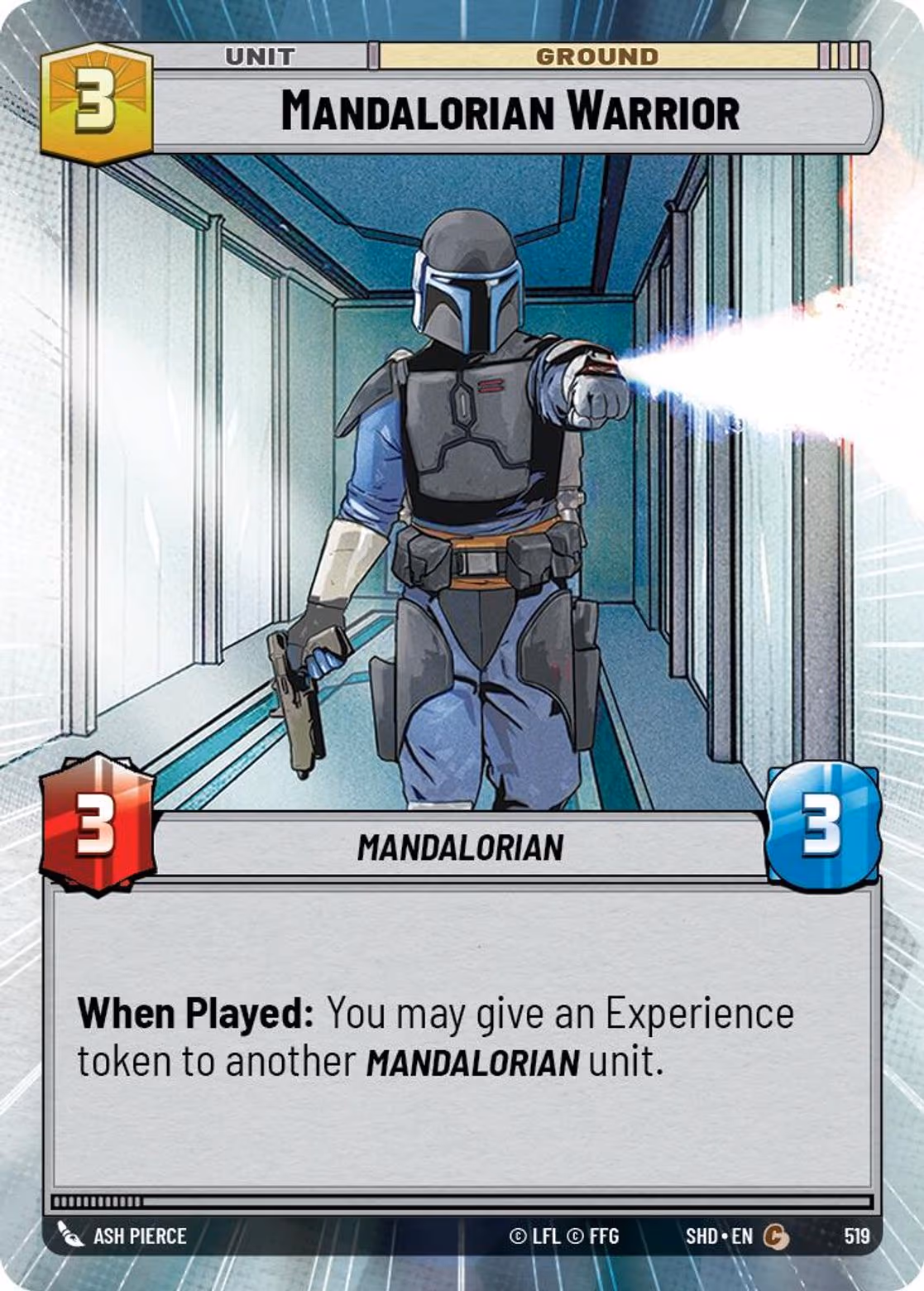Mandalorian Warrior SHD-519 Hyperspace Star Wars Unlimited card