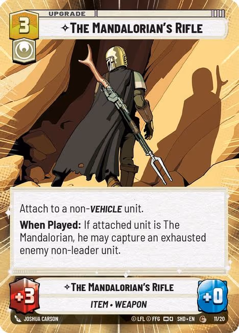 The Mandalorian's Rifle SHDOP-11 Star Wars Unlimited card
