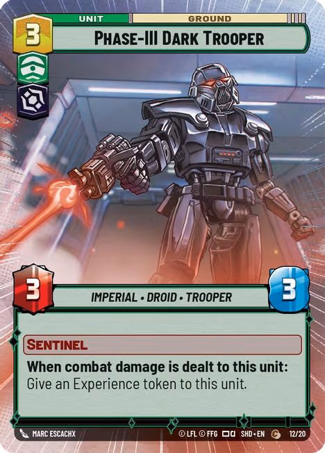 Phase-III Dark Trooper SHDOP-12 Star Wars Unlimited card