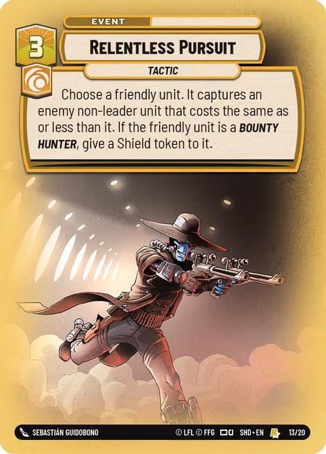 Relentless Pursuit SHDOP-13 Star Wars Unlimited card