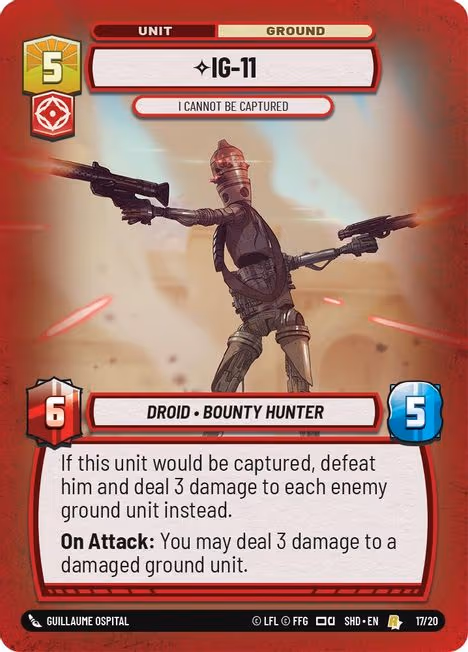 IG-11 - I Cannot Be Captured SHDOP-17 Star Wars Unlimited card