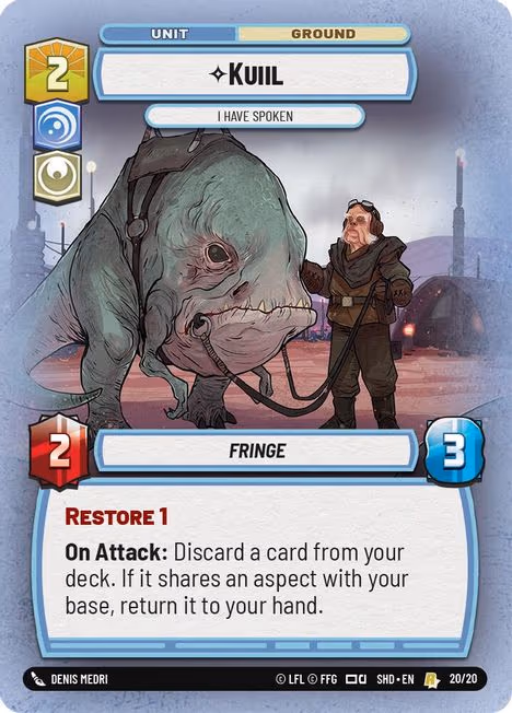 Kuiil - I Have Spoken SHDOP-20 Star Wars Unlimited card