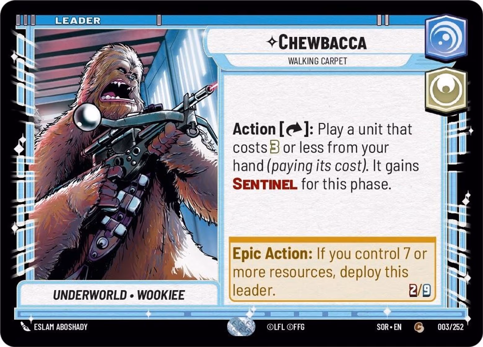 Chewbacca - Walking Carpet SOR-003 Star Wars Unlimited card