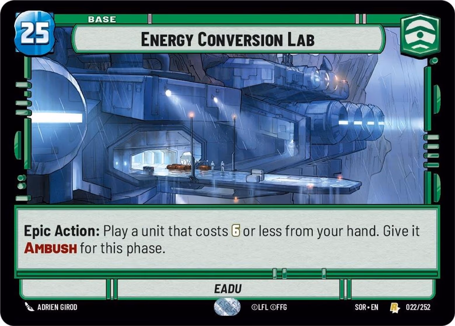 Energy Conversion Lab - Eadu SOR-022 Star Wars Unlimited card