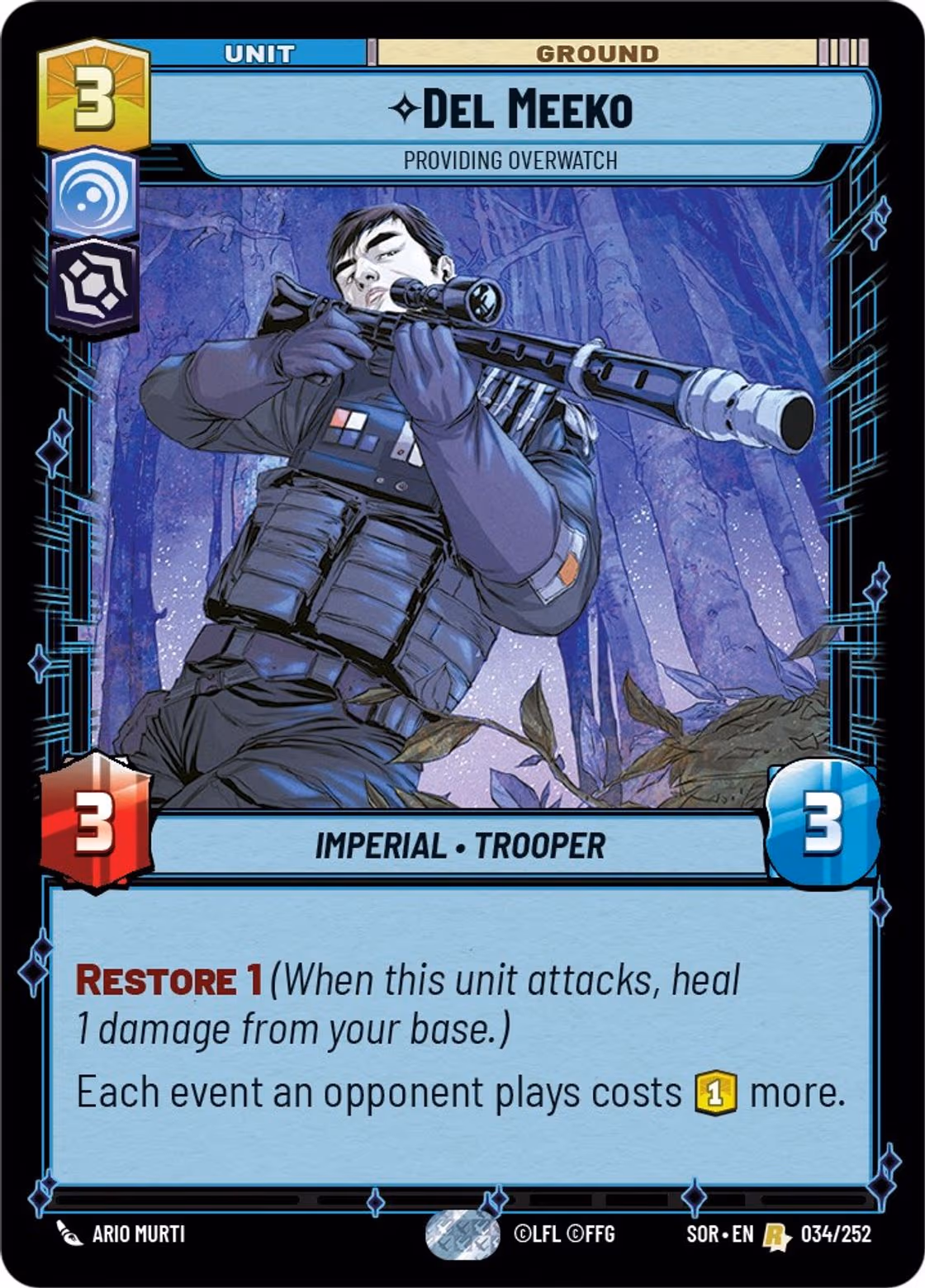 Del Meeko - Providing Overwatch SOR-034 Star Wars Unlimited card