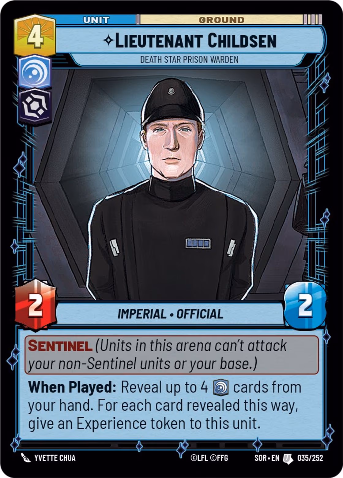 Lieutenant Childsen - Death Star Prison Warden SOR-035 Star Wars Unlimited card