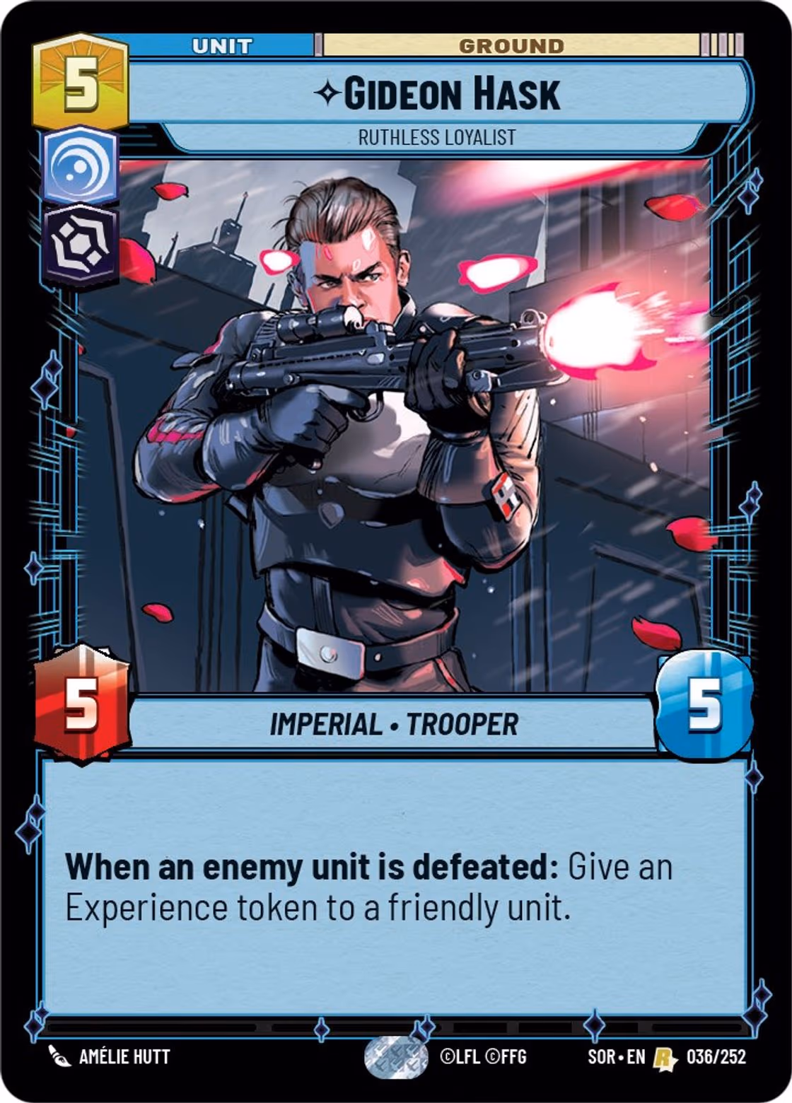 Gideon Hask - Ruthless Loyalist SOR-036 Star Wars Unlimited card
