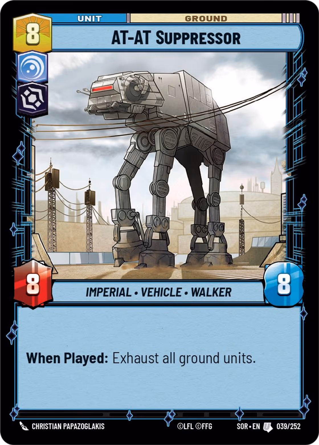 AT-AT Suppressor SOR-039 Star Wars Unlimited card
