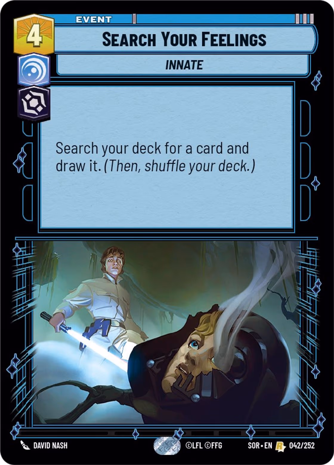 Search Your Feelings SOR-042 Star Wars Unlimited card