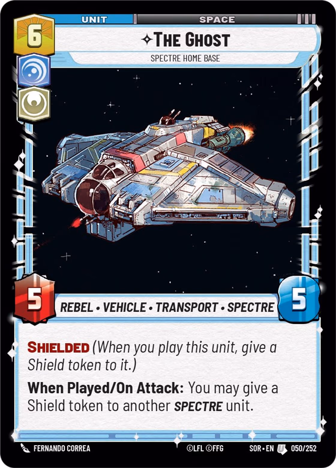 The Ghost - Spectre Home Base SOR-050 Star Wars Unlimited card