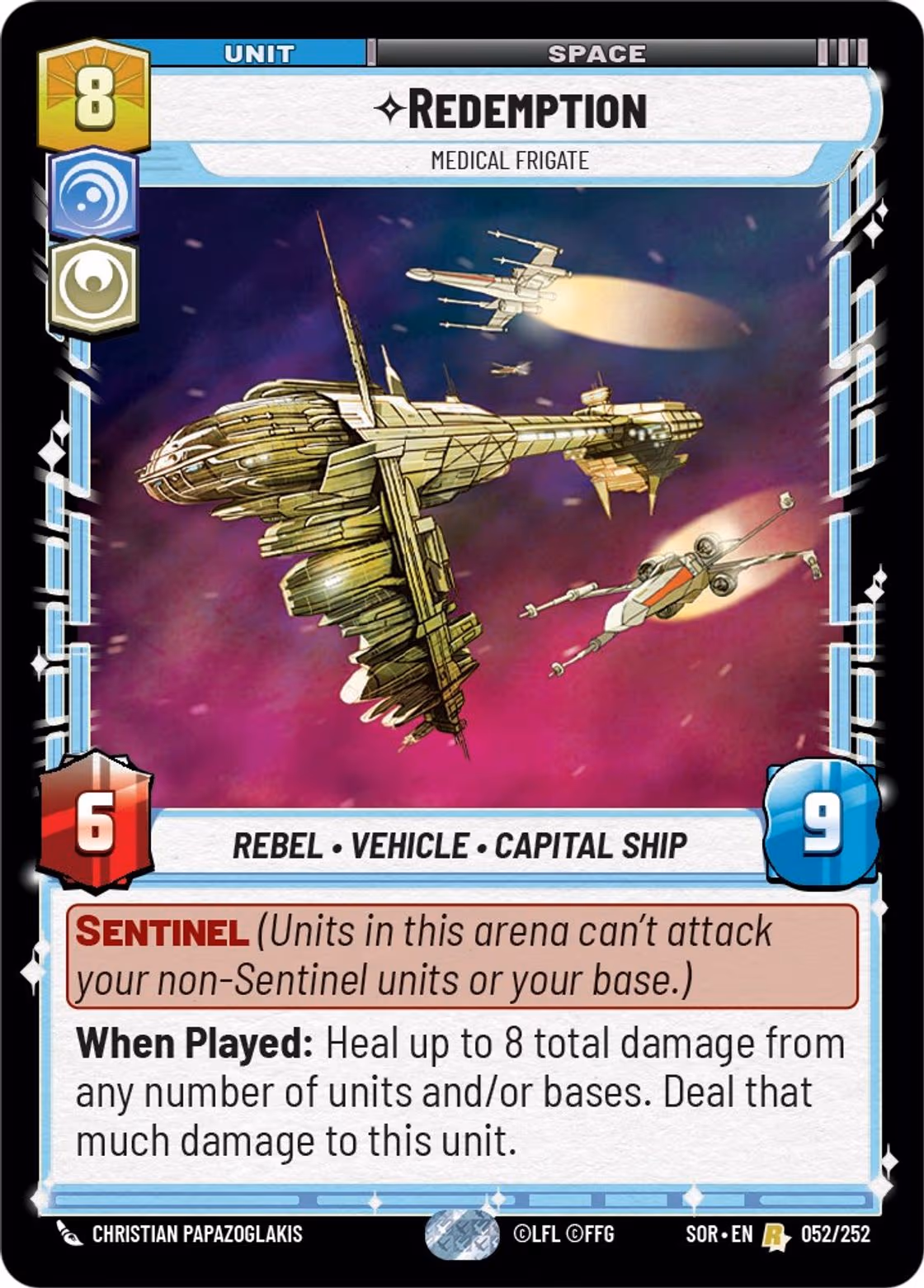 Redemption - Medical Frigate SOR-052 Star Wars Unlimited card