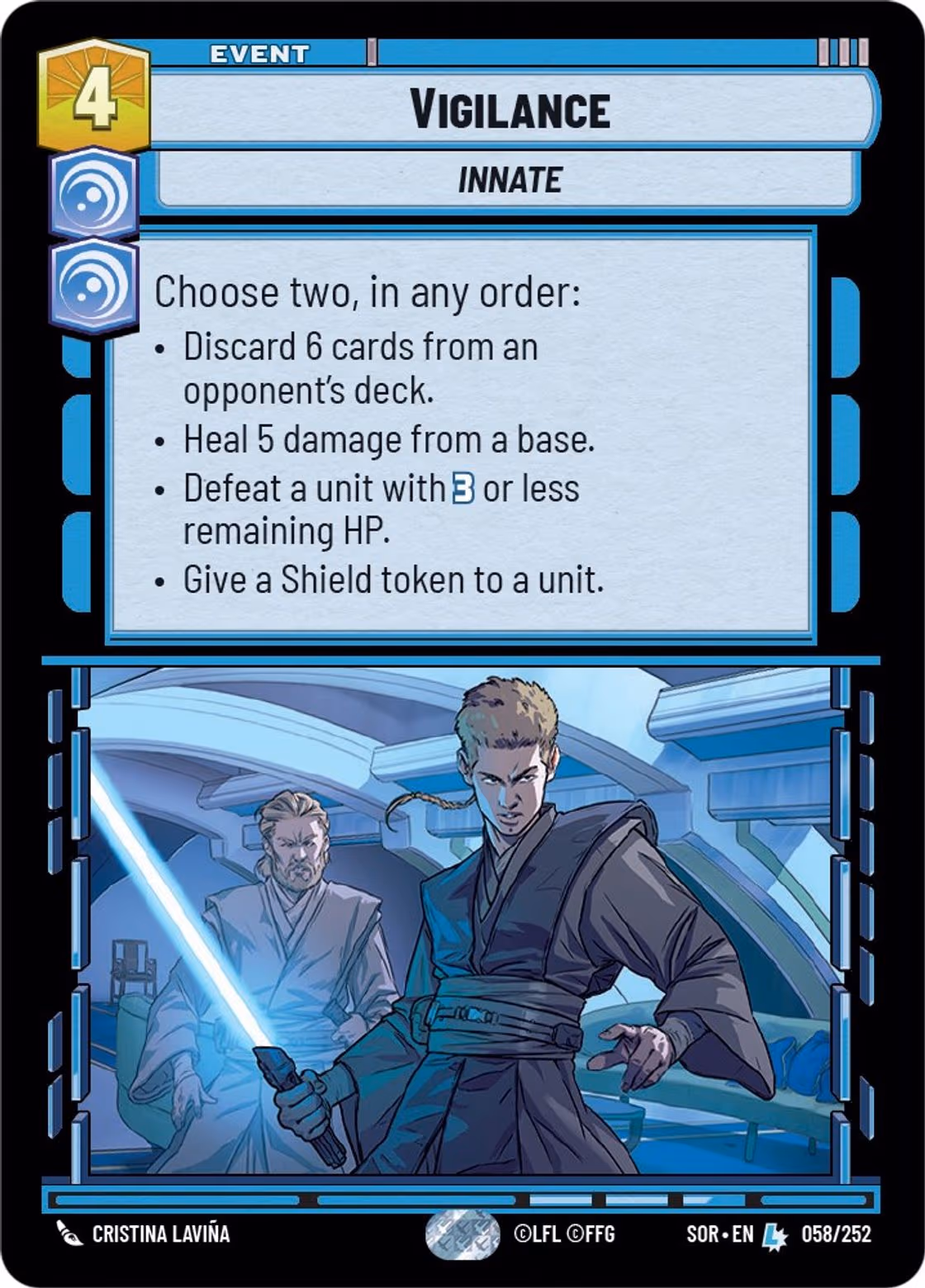 Vigilance SOR-058 Star Wars Unlimited card