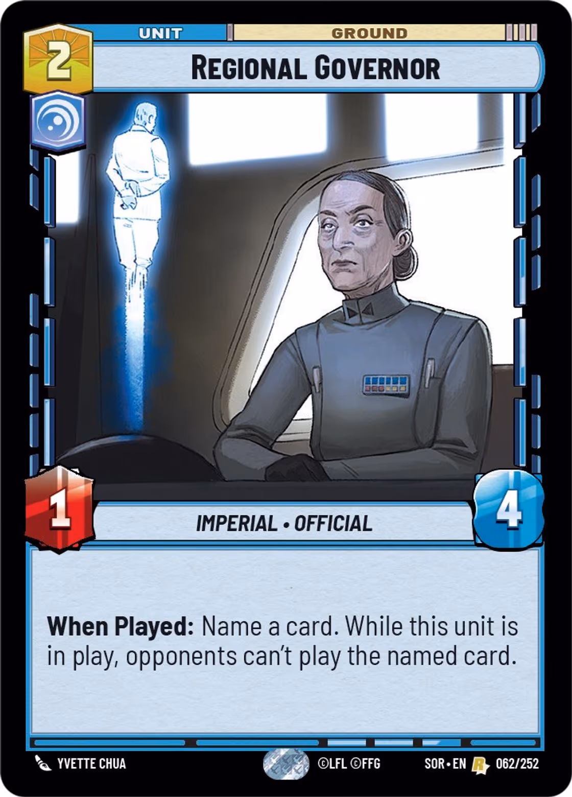 Regional Governor SOR-062 Star Wars Unlimited card