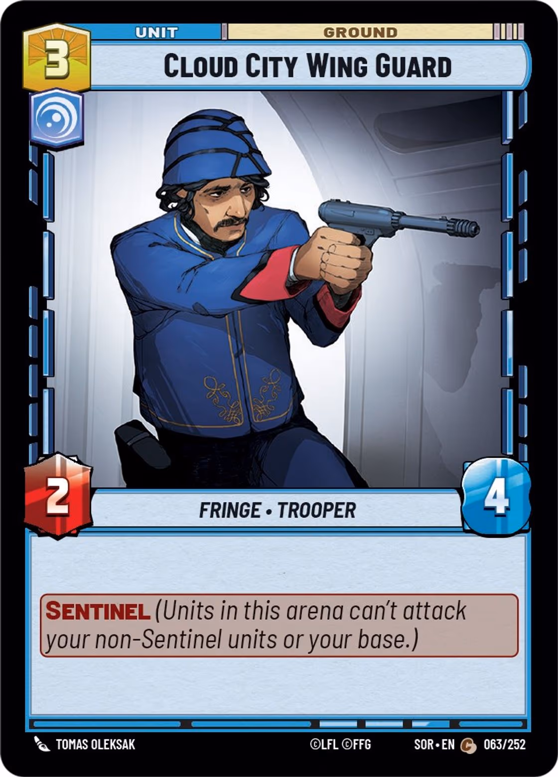Cloud City Wing Guard SOR-063 Star Wars Unlimited card