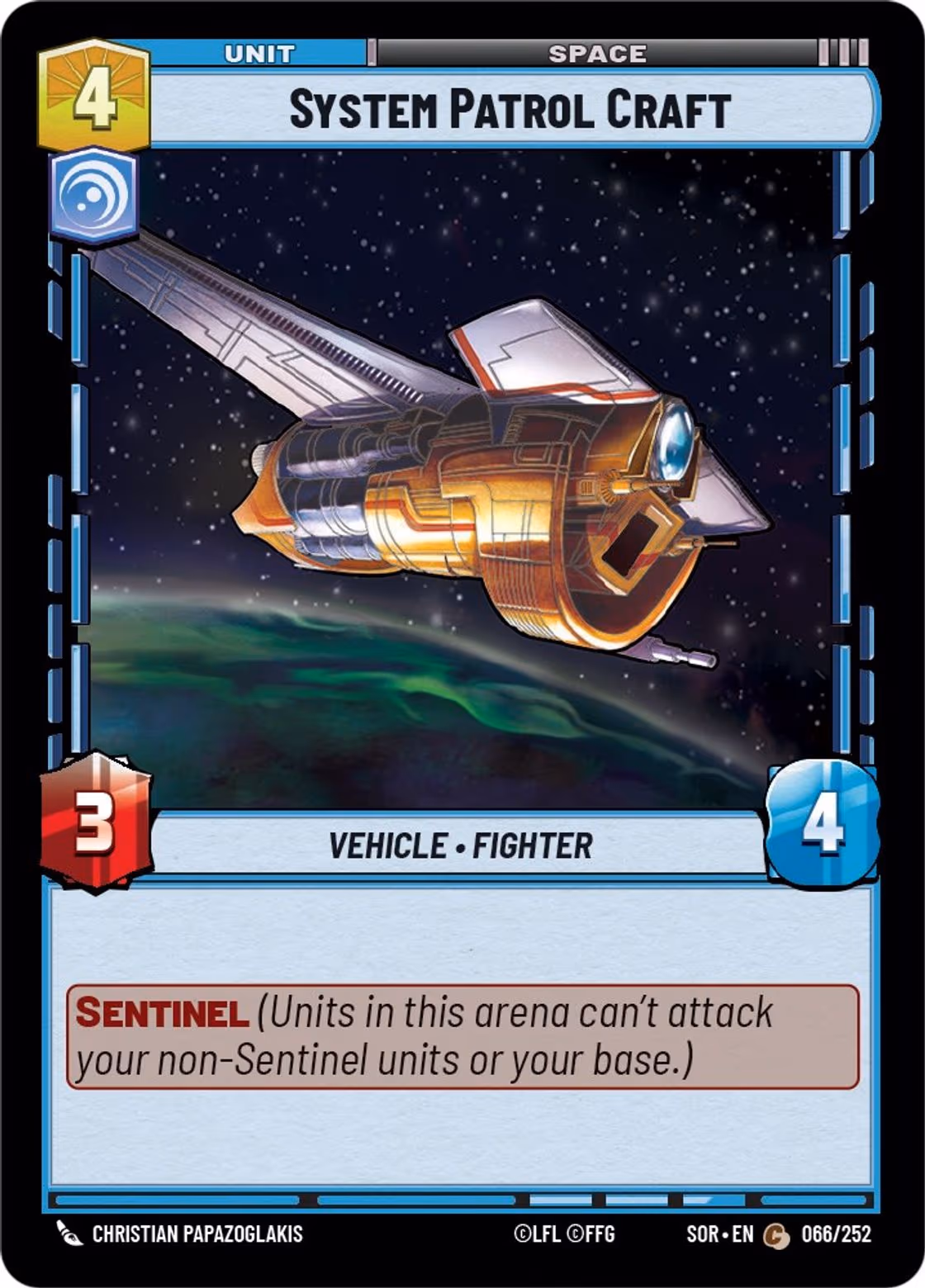 System Patrol Craft SOR-066 Star Wars Unlimited card