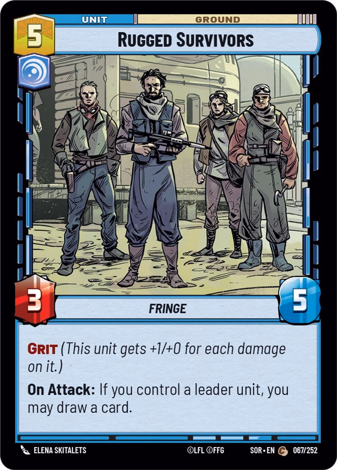 Rugged Survivors SOR-067 Star Wars Unlimited card