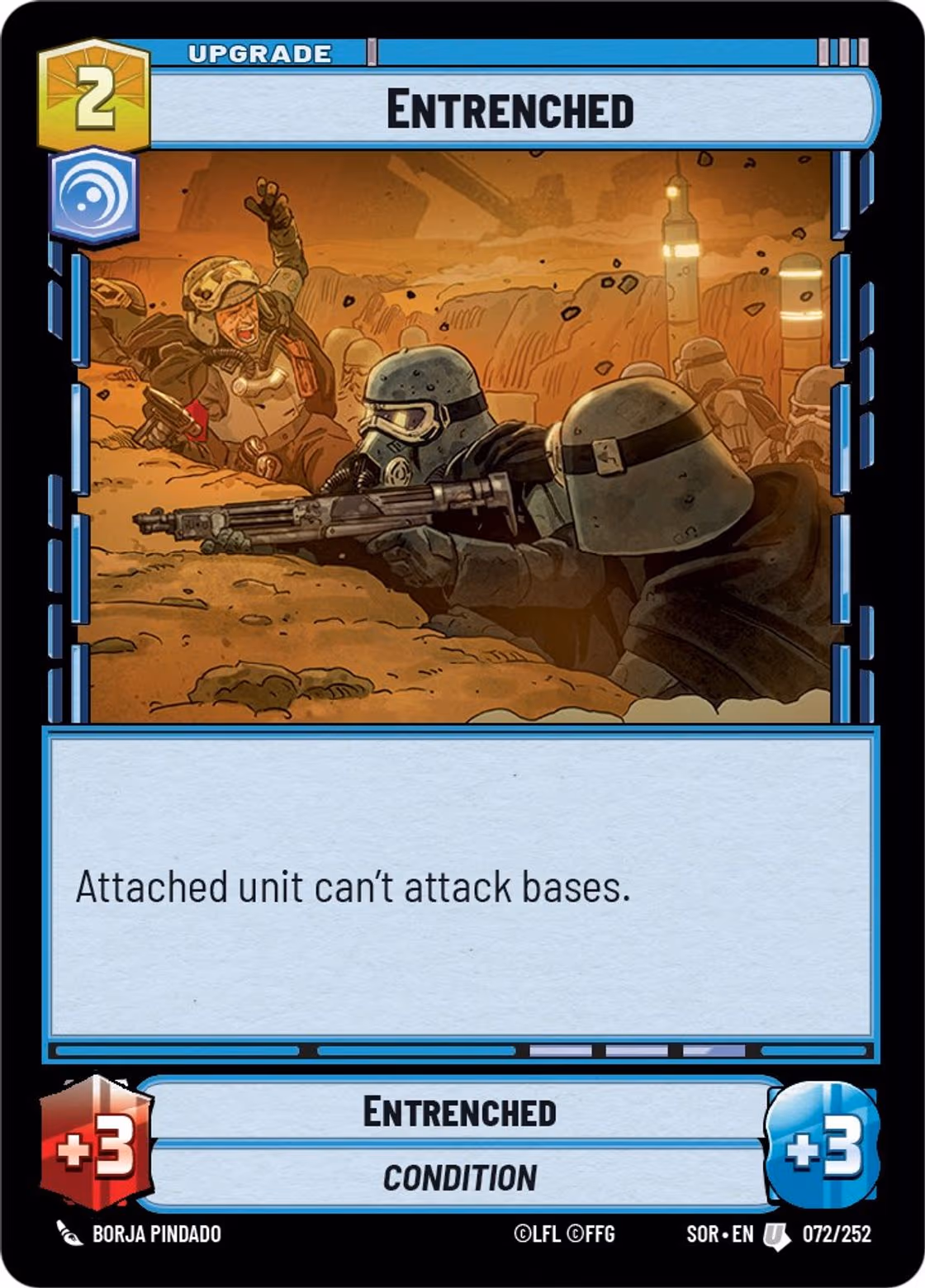 Entrenched SOR-072 Star Wars Unlimited card