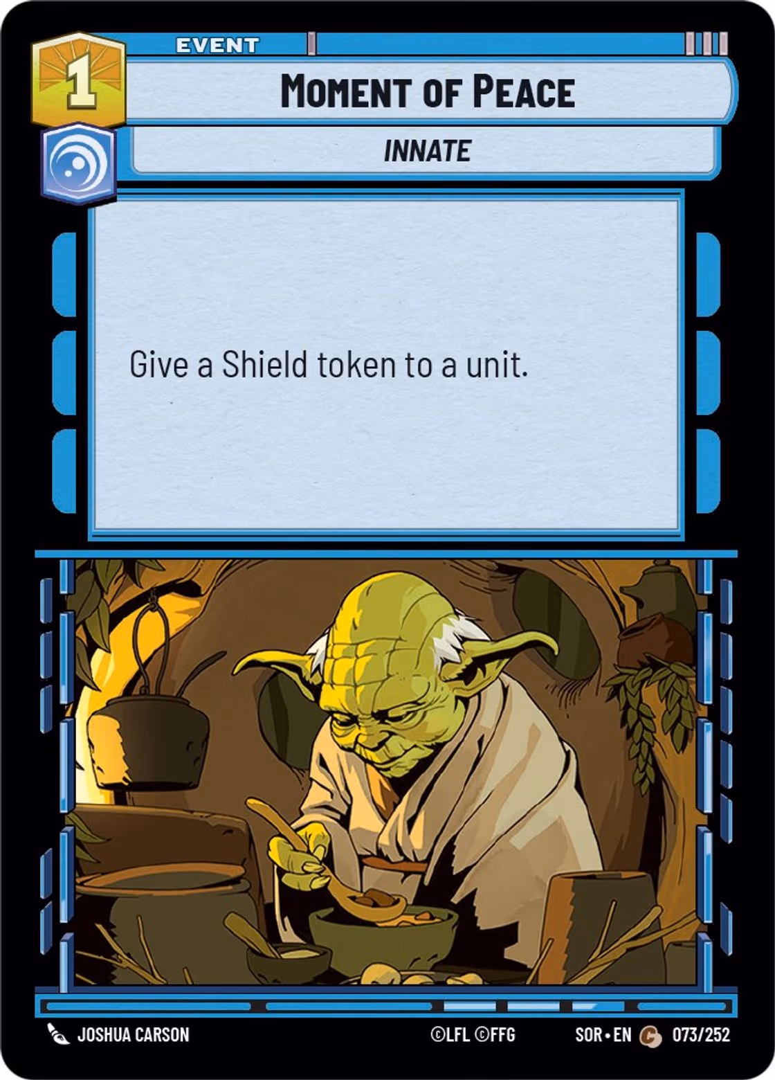 Moment of Peace SOR-073 Star Wars Unlimited card