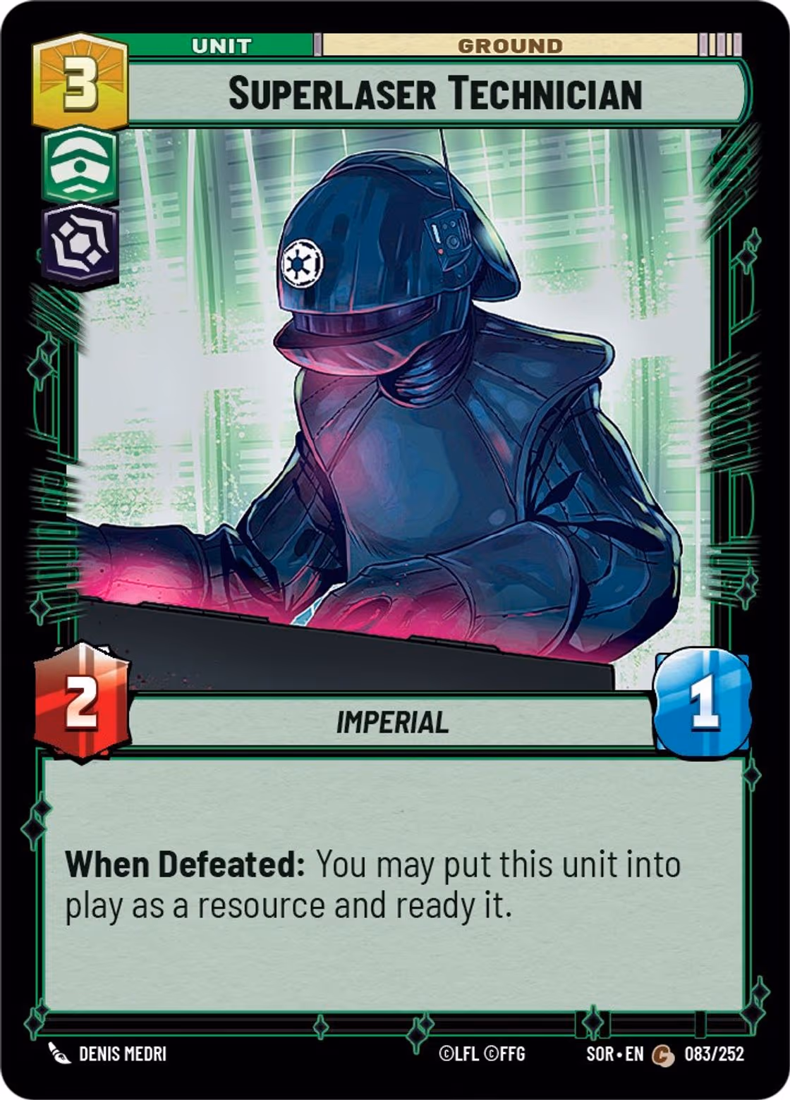 Superlaser Technician SOR-083 Star Wars Unlimited card