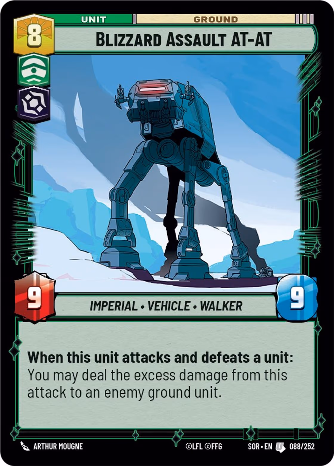 Blizzard Assault AT-AT SOR-088 Star Wars Unlimited card