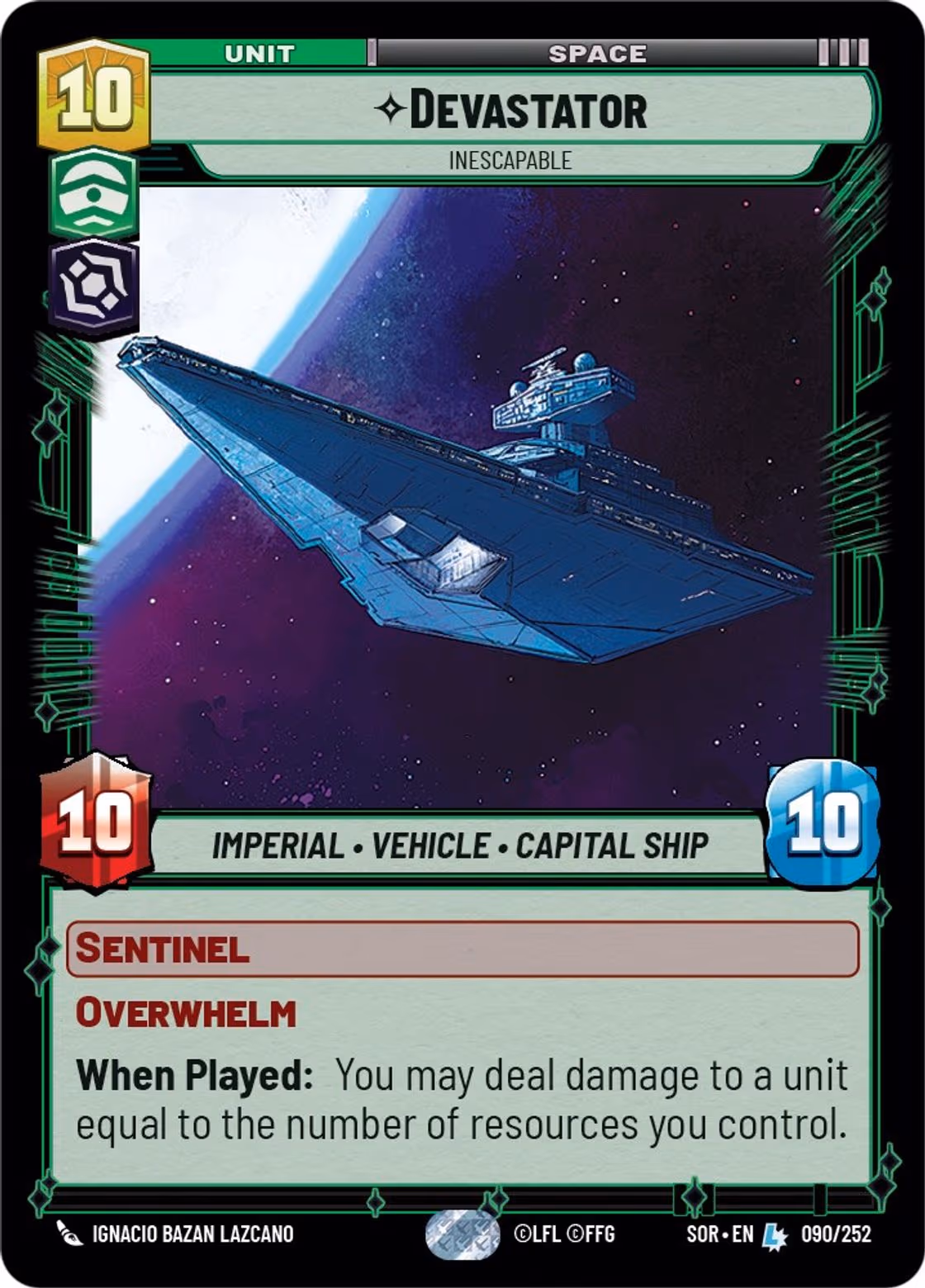 Devastator - Inescapable SOR-090 Star Wars Unlimited card