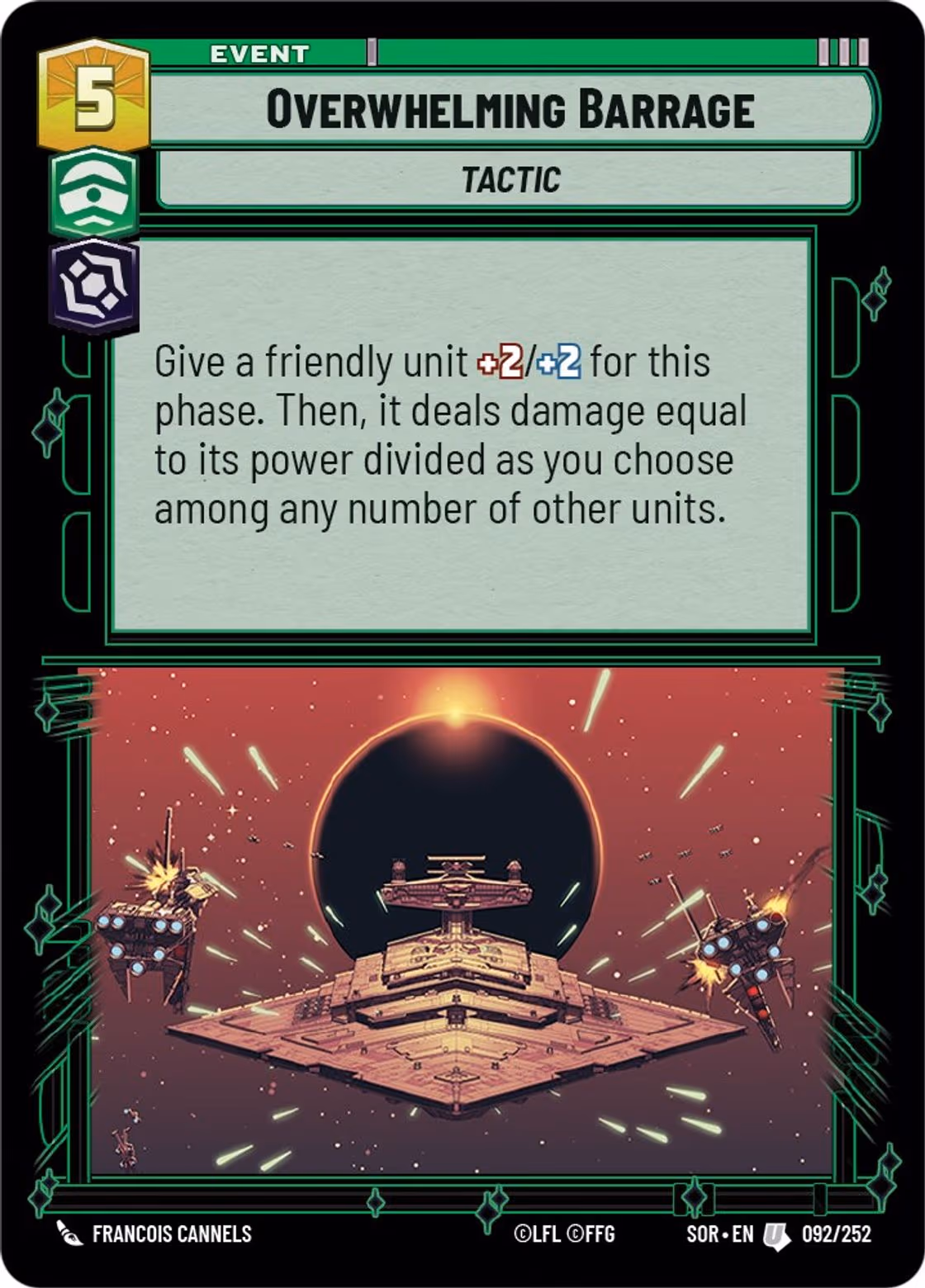 Overwhelming Barrage SOR-092 Star Wars Unlimited card