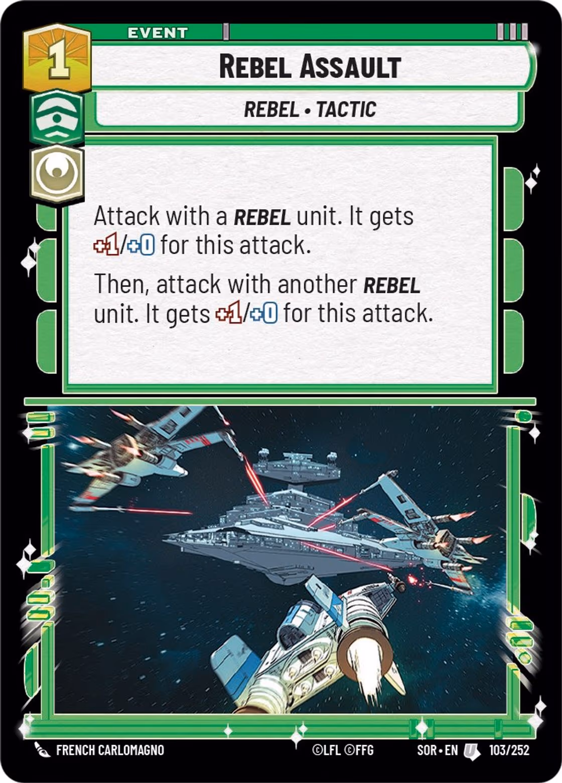 Rebel Assault SOR-103 Star Wars Unlimited card