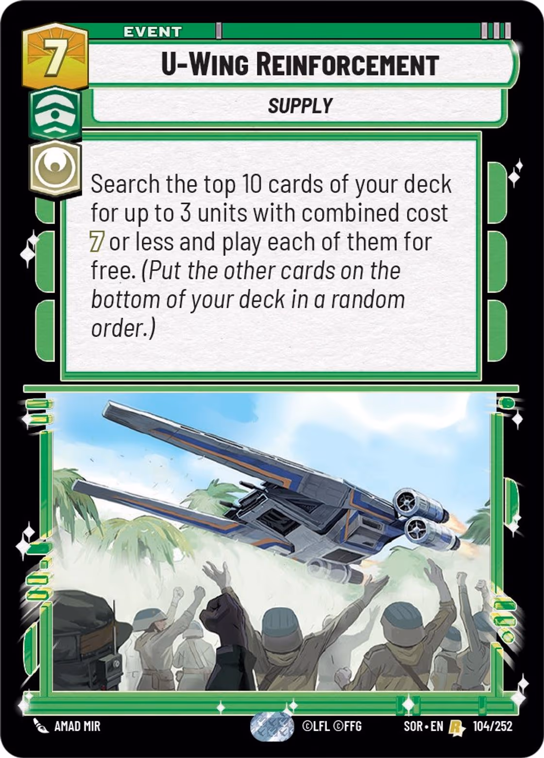 U-Wing Reinforcement SOR-104 Star Wars Unlimited card