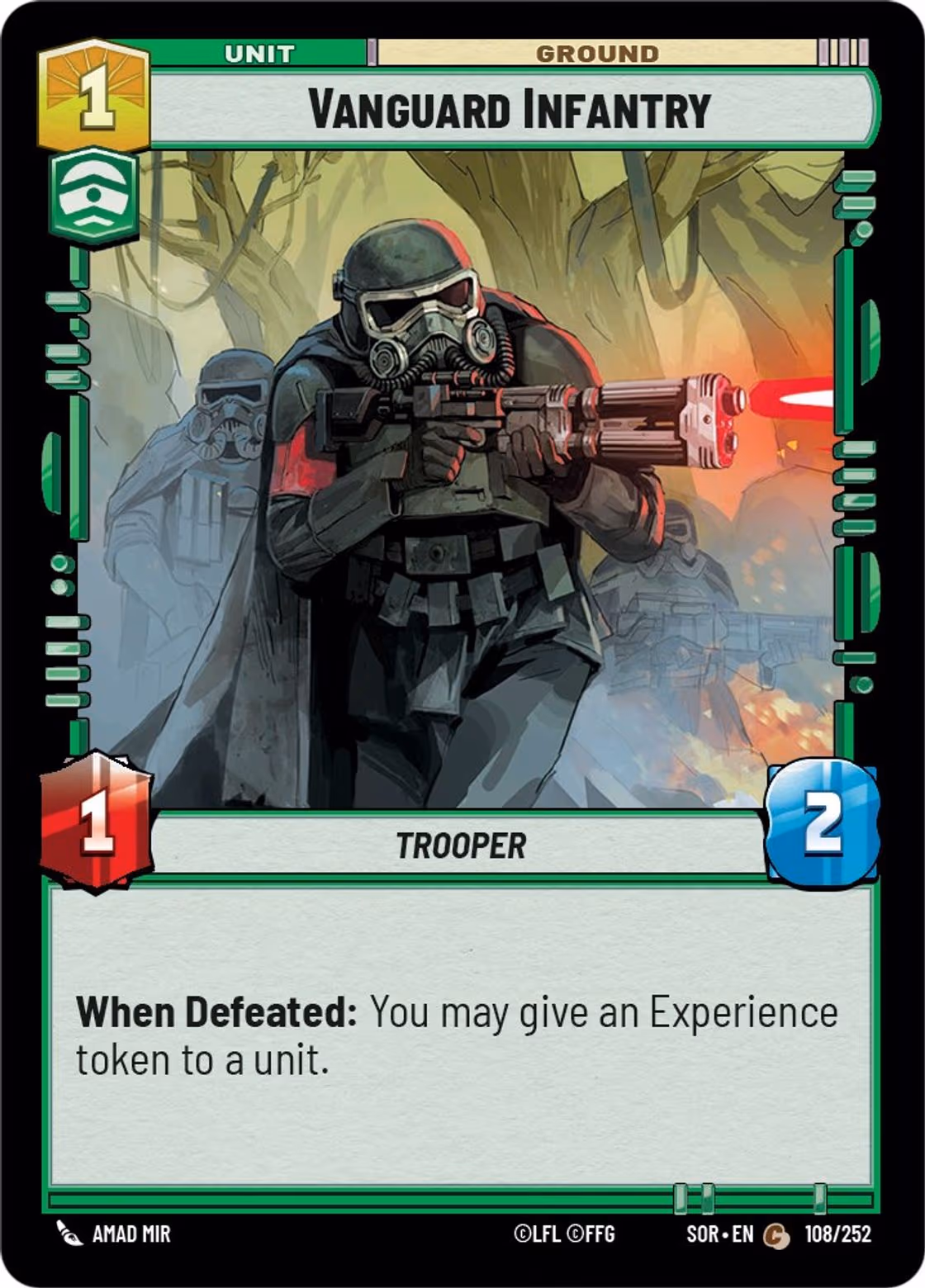 Vanguard Infantry SOR-108 Star Wars Unlimited card