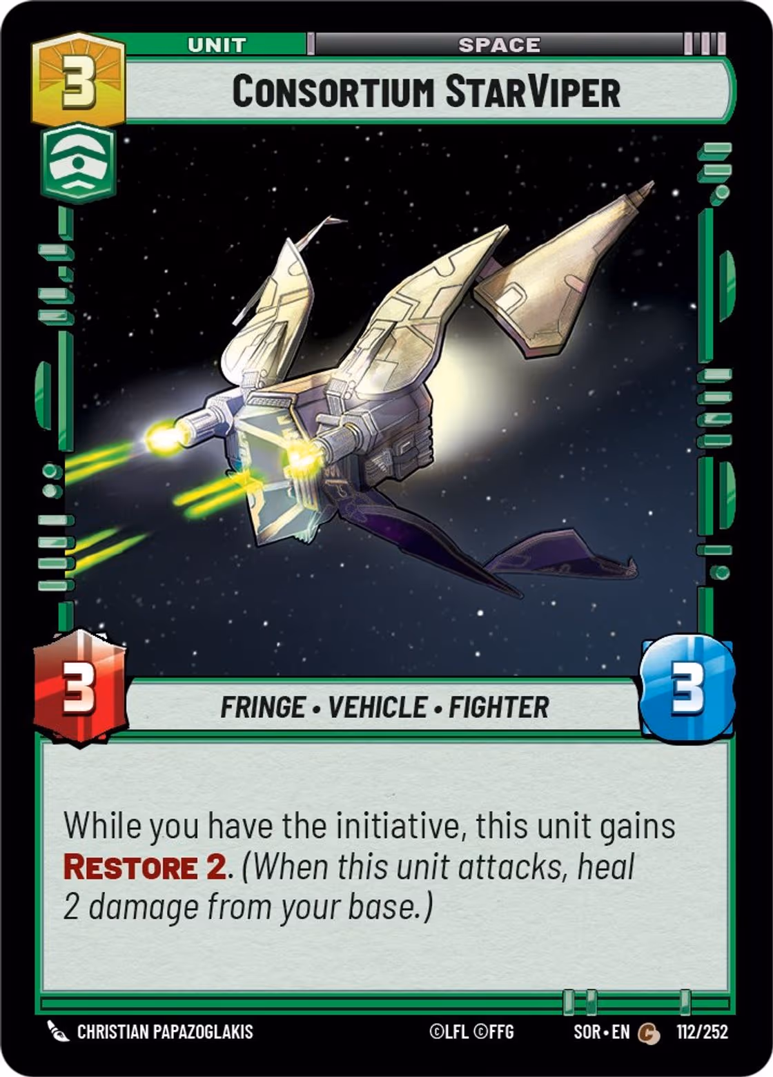 Consortium StarViper SOR-112 Star Wars Unlimited card