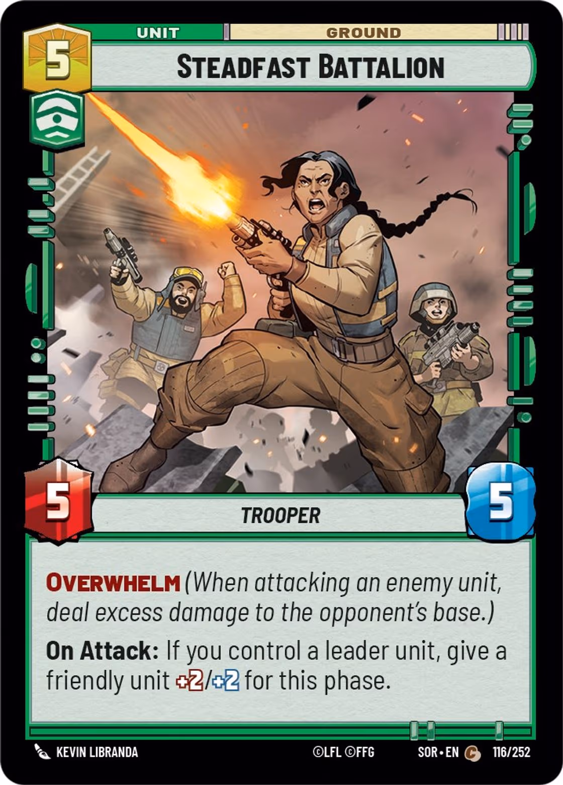 Steadfast Battalion SOR-116 Star Wars Unlimited card