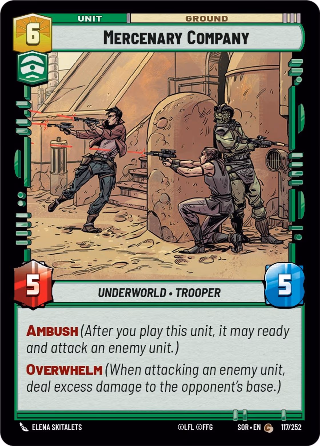 Mercenary Company SOR-117 Star Wars Unlimited card