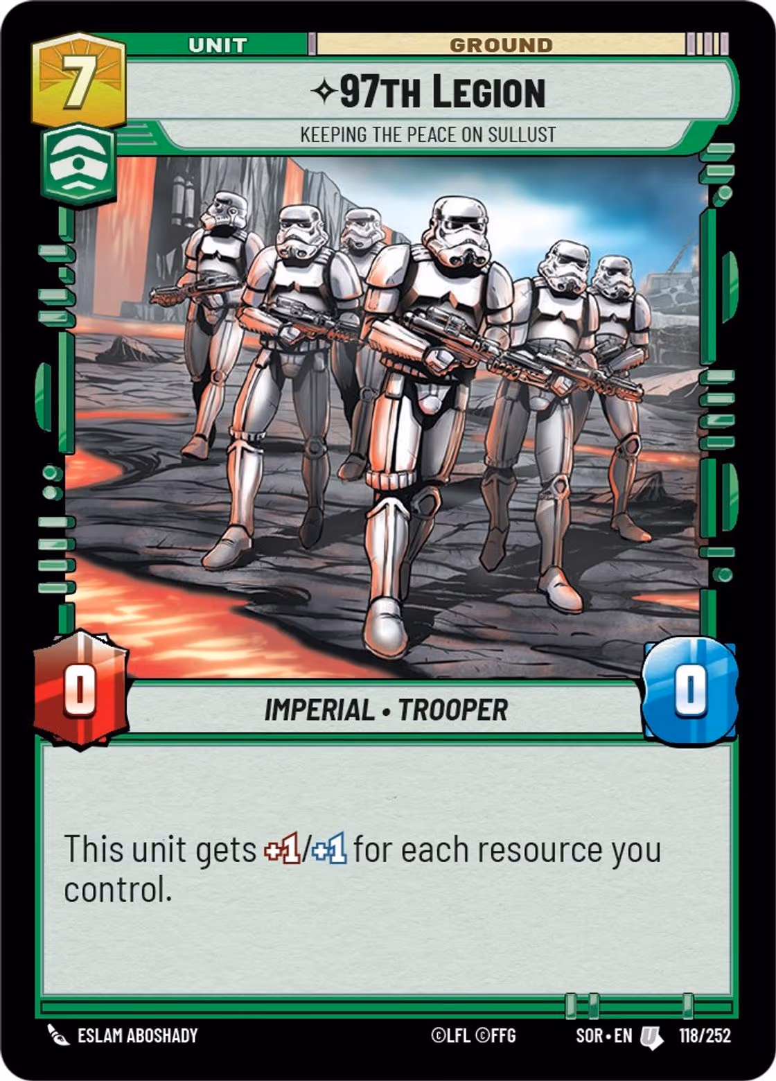 97th Legion - Keeping the Peace on Sullust SOR-118 Star Wars Unlimited card