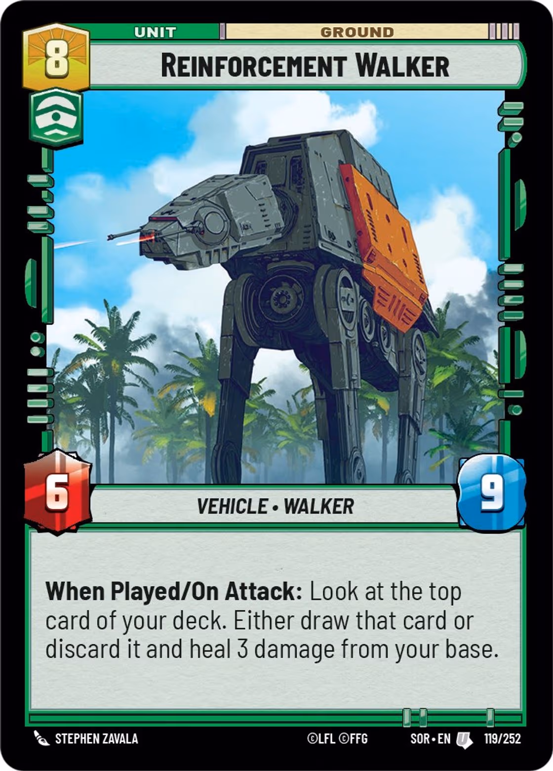 Reinforcement Walker SOR-119 Star Wars Unlimited card