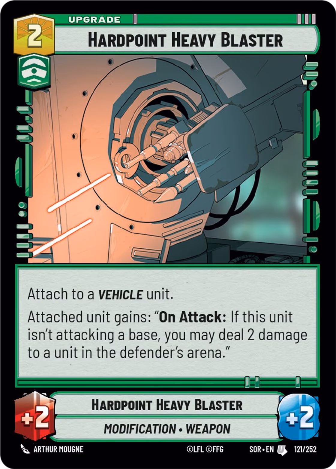 Hardpoint Heavy Blaster SOR-121 Star Wars Unlimited card