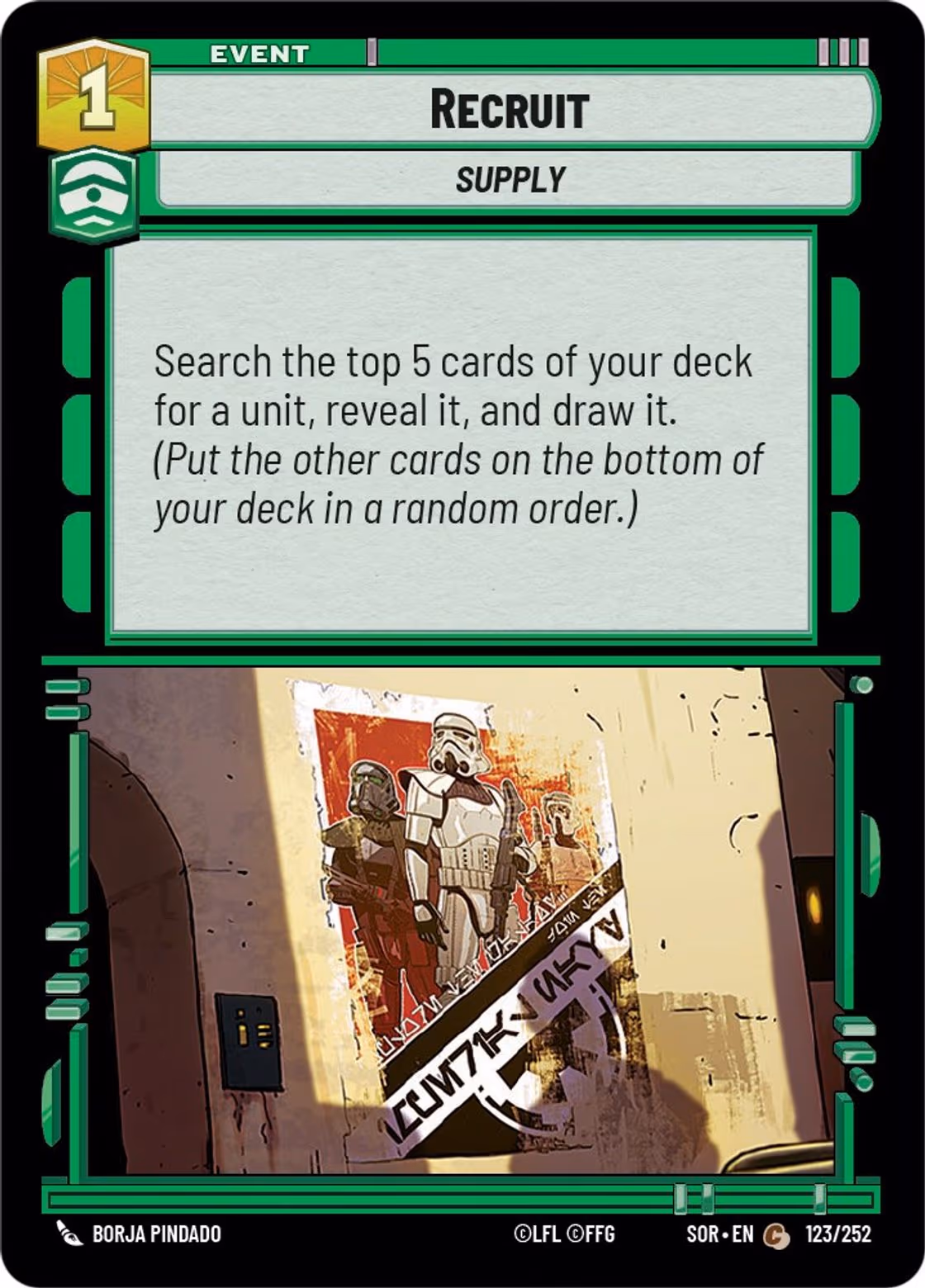 Recruit SOR-123 Star Wars Unlimited card