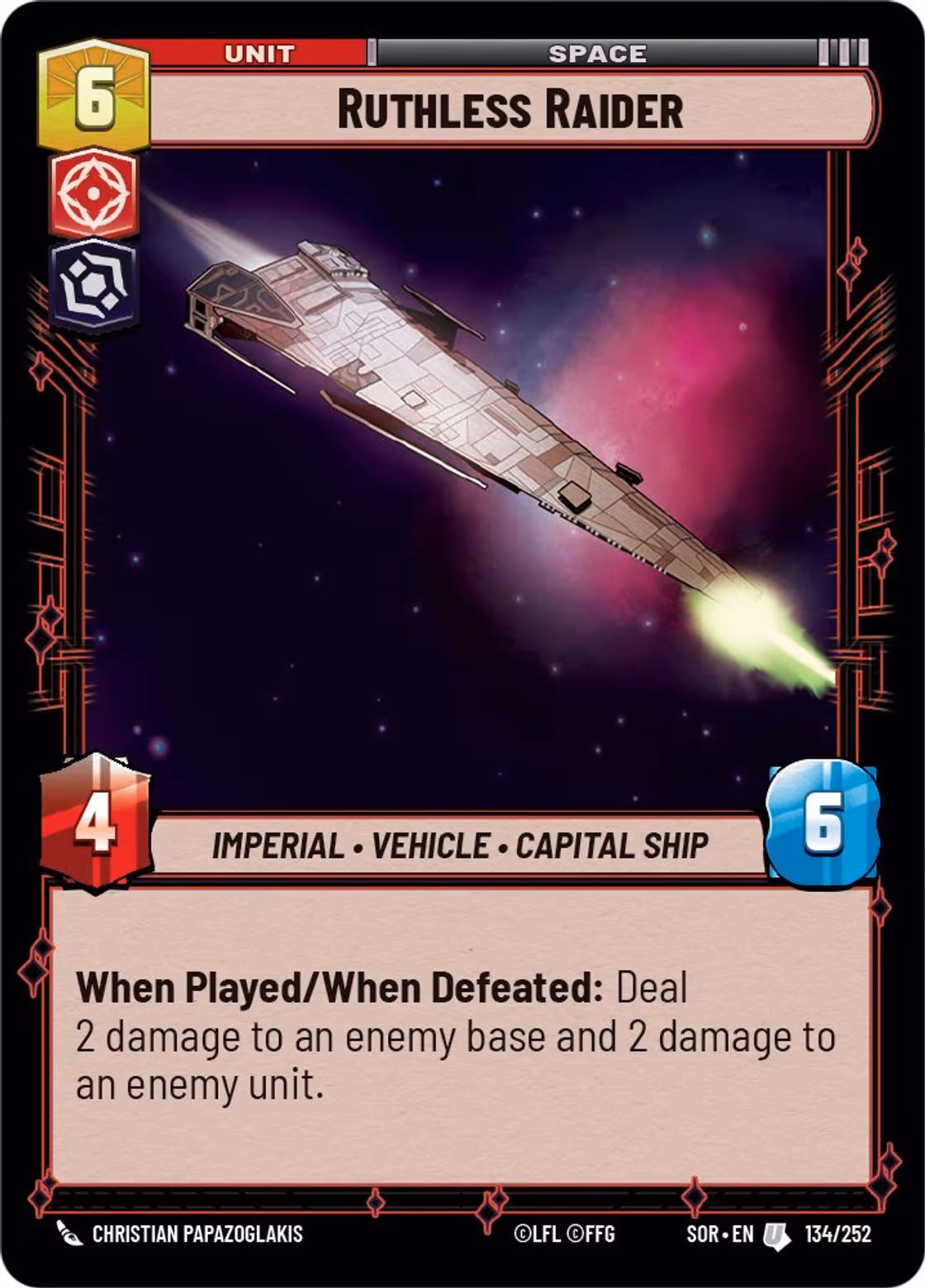 Ruthless Raider SOR-134 Star Wars Unlimited card