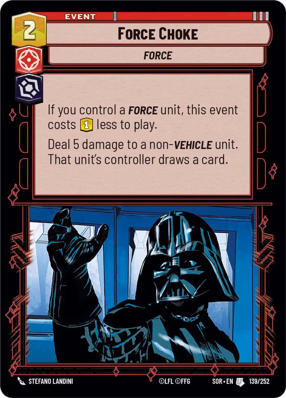 Force Choke SOR-139 Star Wars Unlimited card