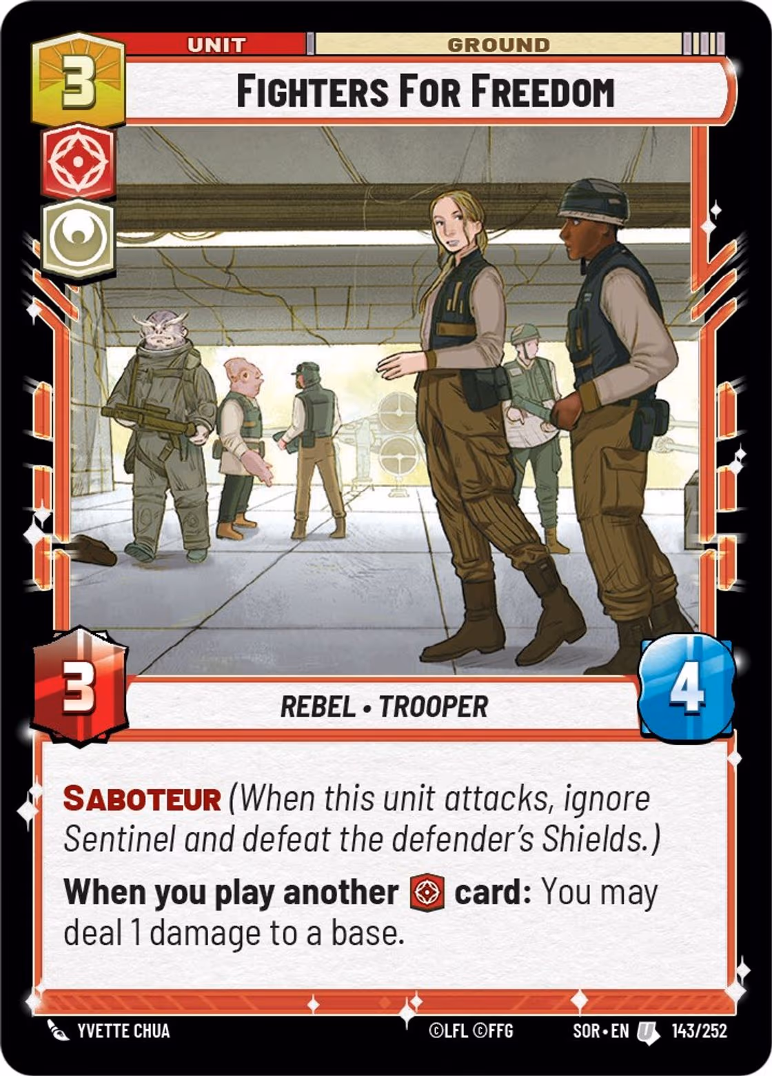 Fighters For Freedom SOR-143 Star Wars Unlimited card
